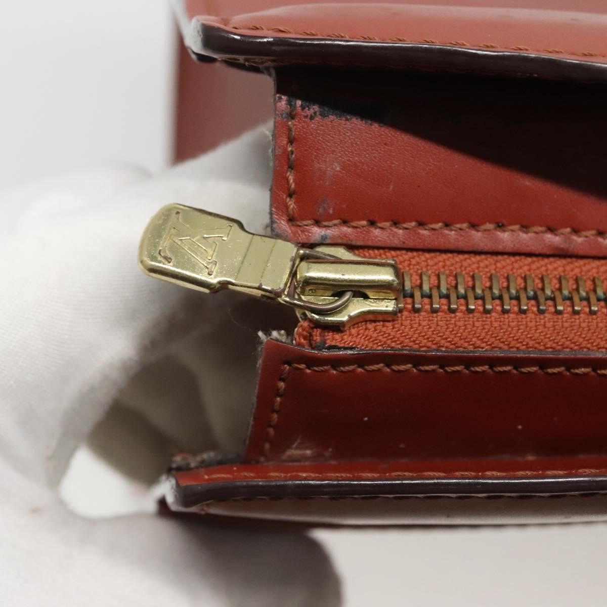 Louis Vuitton LOUIS VUITTON Epi Riviera Hand Bag Brown M48183 Size ONE SIZE - 10 Thumbnail
