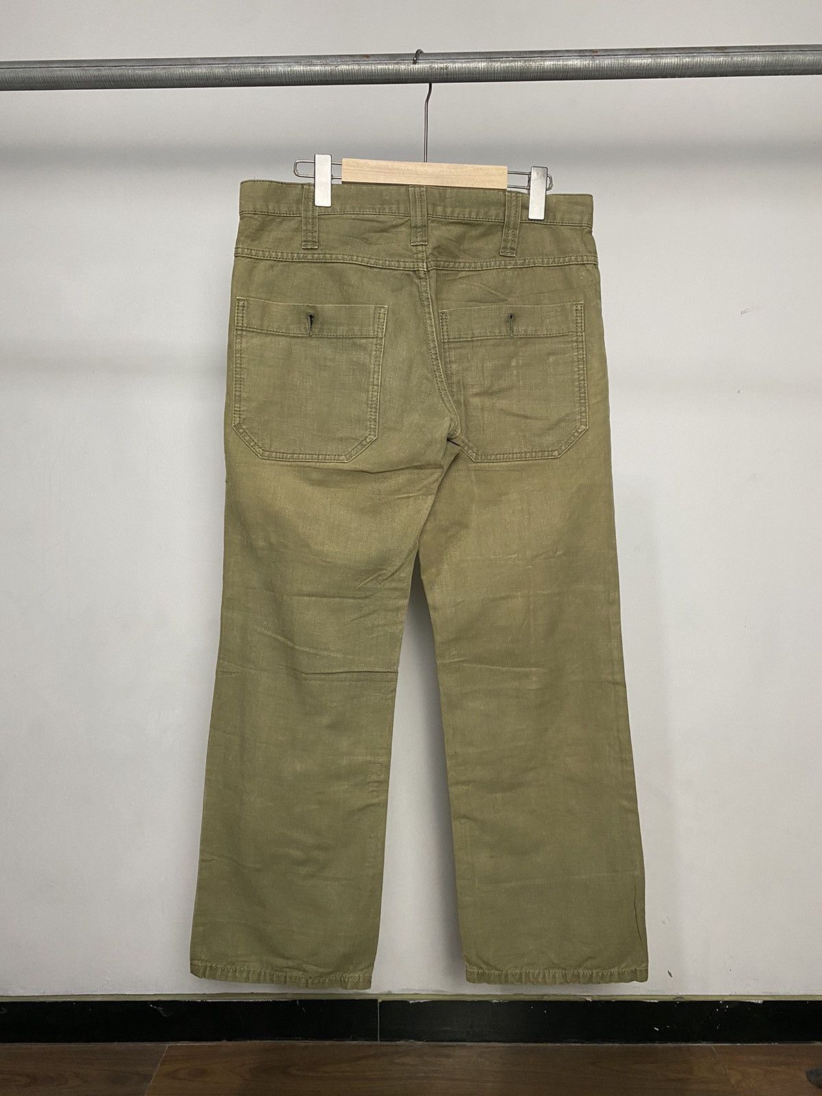 Comme des Garcons AD2007 CDG Tricot Olive Military Wide Leg Pants Size US 32 / EU 48 - 2 Thumbnail