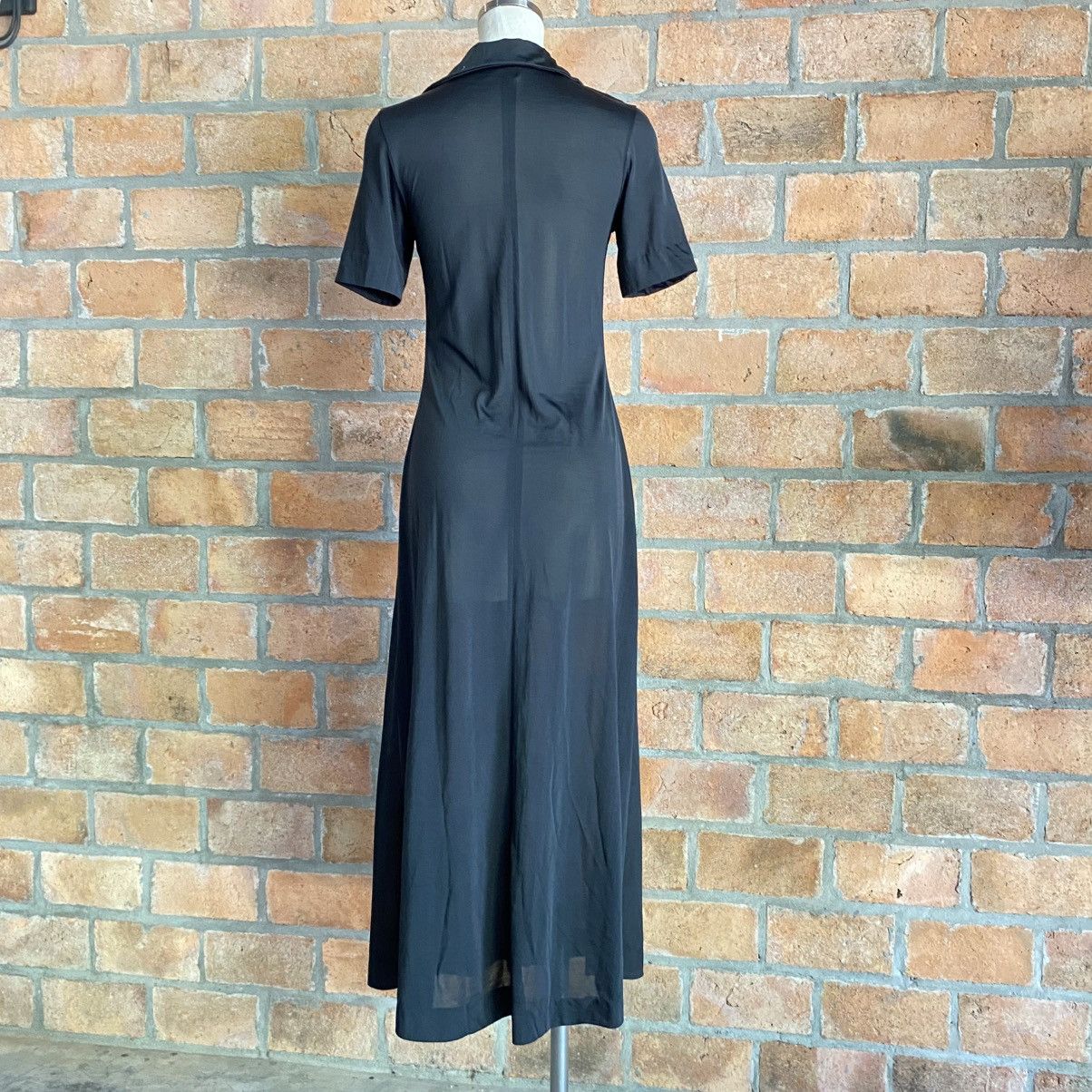 Yohji Yamamoto IWISH Black Collared Midi Shirt Dress Size S / US 4 / IT 40 - 16 Thumbnail