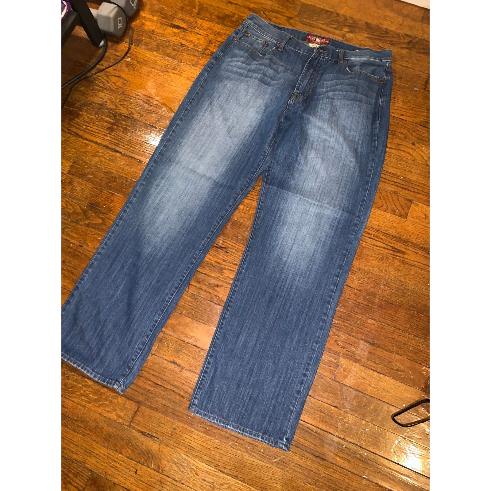 Lucky Brand Lucky Brand 181 Relaxed Straight Jeans Men 36x34 Medium Wash Size US 36 / EU 52 - 4 Thumbnail
