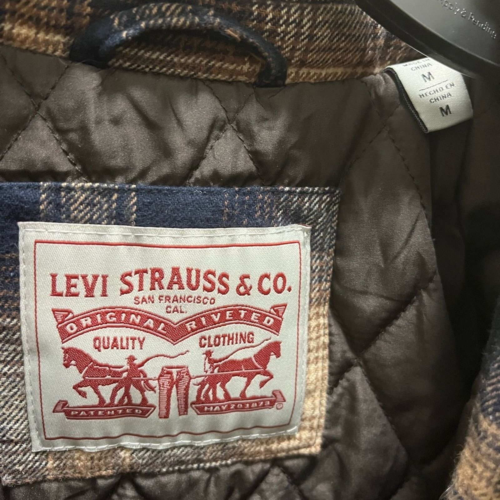 Levi's Levi's Men's Classic Driftwood Plaid Shirt Jacket M Brown Size US M / EU 48-50 / 2 - 3 Thumbnail