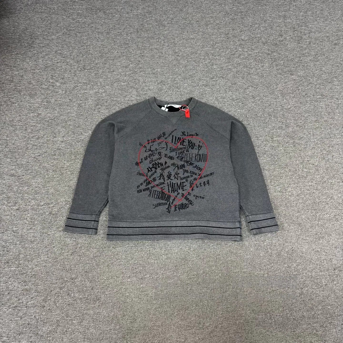 Dior Dior Love-themed slogan graffiti; round-neck hoodie| Size M / US 6-8 / IT 42-44 - 1 Thumbnail
