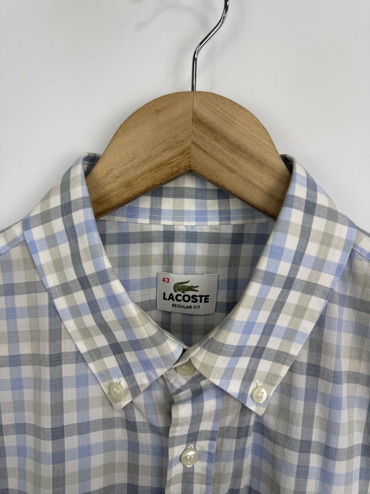 Lacoste 🇫🇷 Vintage 90s Lacoste Regular Fit Shirt Made in France Retro Size US L / EU 52-54 / 3 - 5 Thumbnail