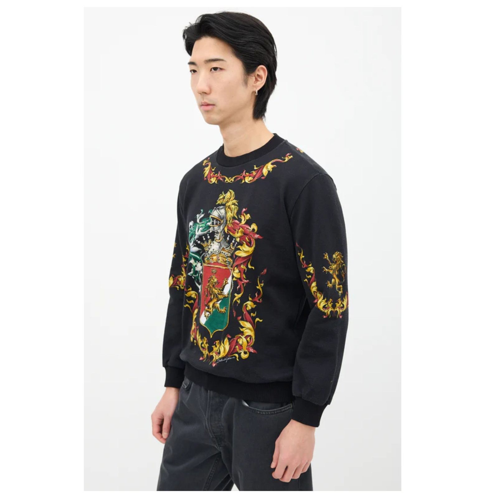 Dolce & Gabbana DOLCE & GABBANA Heraldic Print Sweatshirt Size IT 46/ Small Size US S / EU 44-46 / 1 - 2 Thumbnail