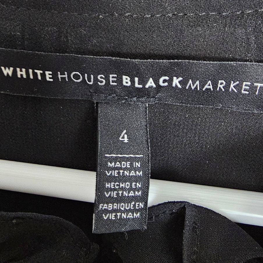 White House Black Market White House Black Market Womens Ruffle Top 4 Whimsygoth Vamp Size S / US 4 / IT 40 - 6 Thumbnail