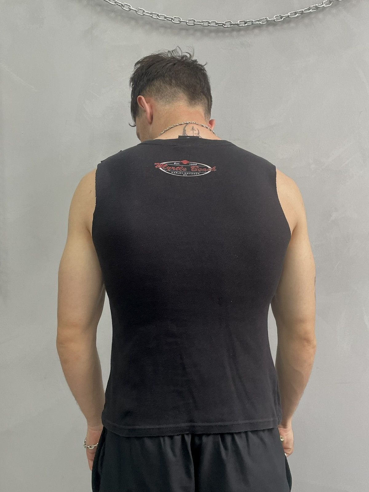 Harley Davidson Rare 90s flames haley davidson slim tank top y2k Size US M / EU 48-50 / 2 - 7 Thumbnail