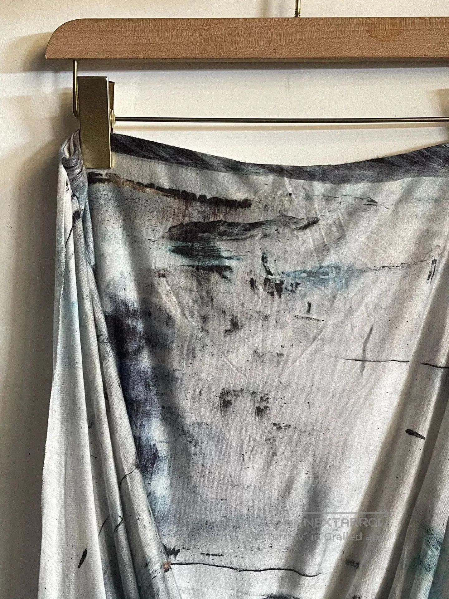Helmut Lang Helmut Lang Ink Painting Midi Skirt. Size 33" - 3 Thumbnail