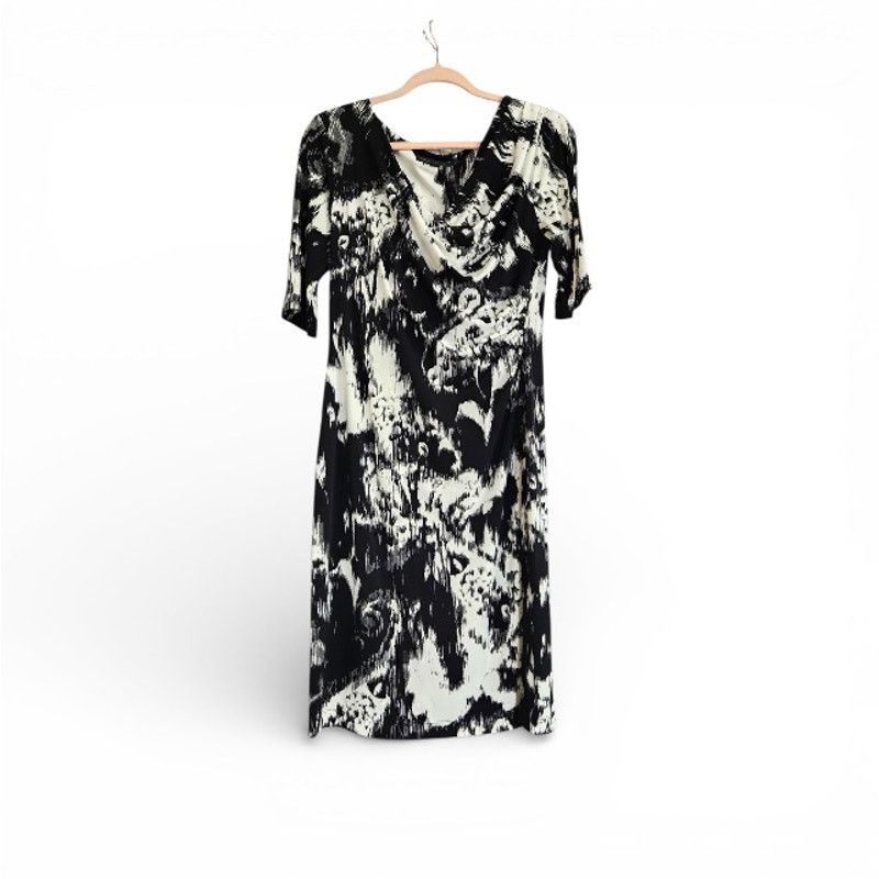 Other Connected Apparel Size 10 Dress Black & White Graphic Size L / US 10 / IT 46 - 2 Thumbnail