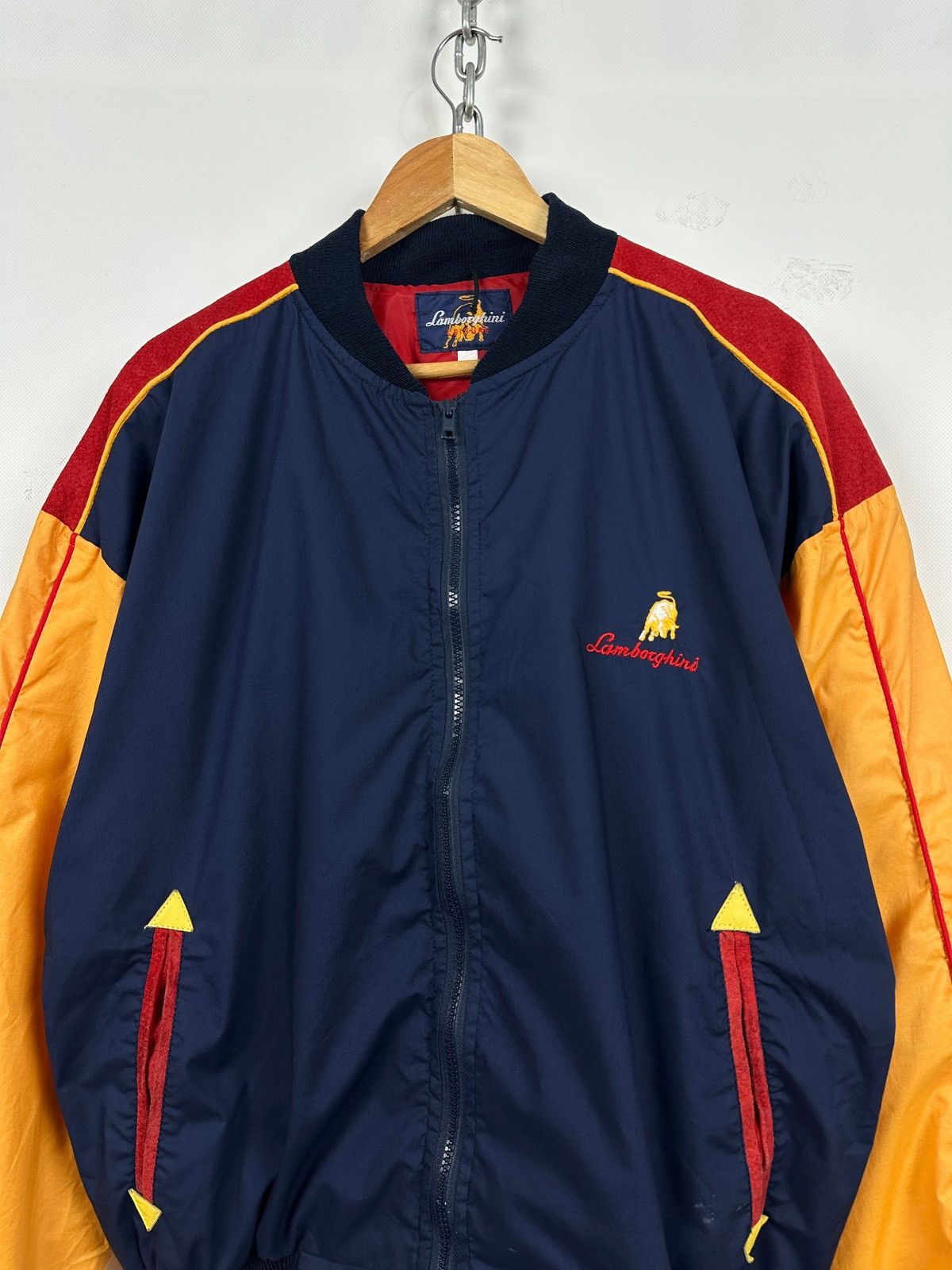 Vintage 90s Vintage Lamborghini Leisure Leather Zip Racing Jacket Size US XL / EU 56 / 4 - 3 Thumbnail
