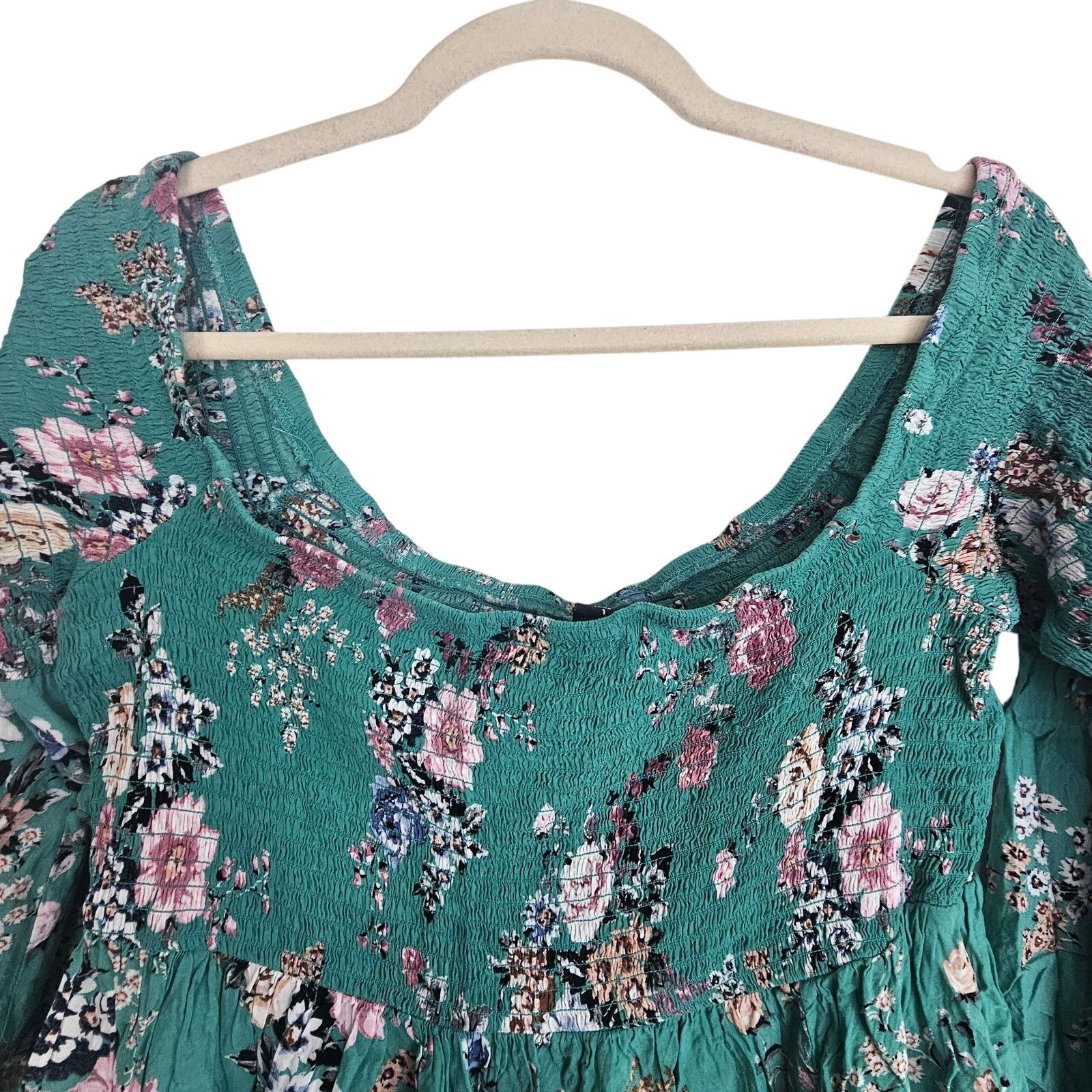 Torrid Torrid Womens Floral Smocked Off Shoulder Top Plus Size 1X Size XL / US 12-14 / IT 48-50 - 2 Thumbnail