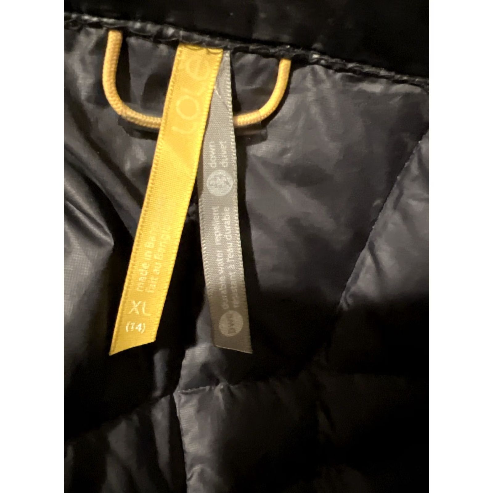 Vintage Lolë Women's Puffer Jacket XL Black Down Insulated Mid-Length Zip Pocket Exterior Quoted J1771 Size XL / US 12-14 / IT 48-50 - 5 Thumbnail