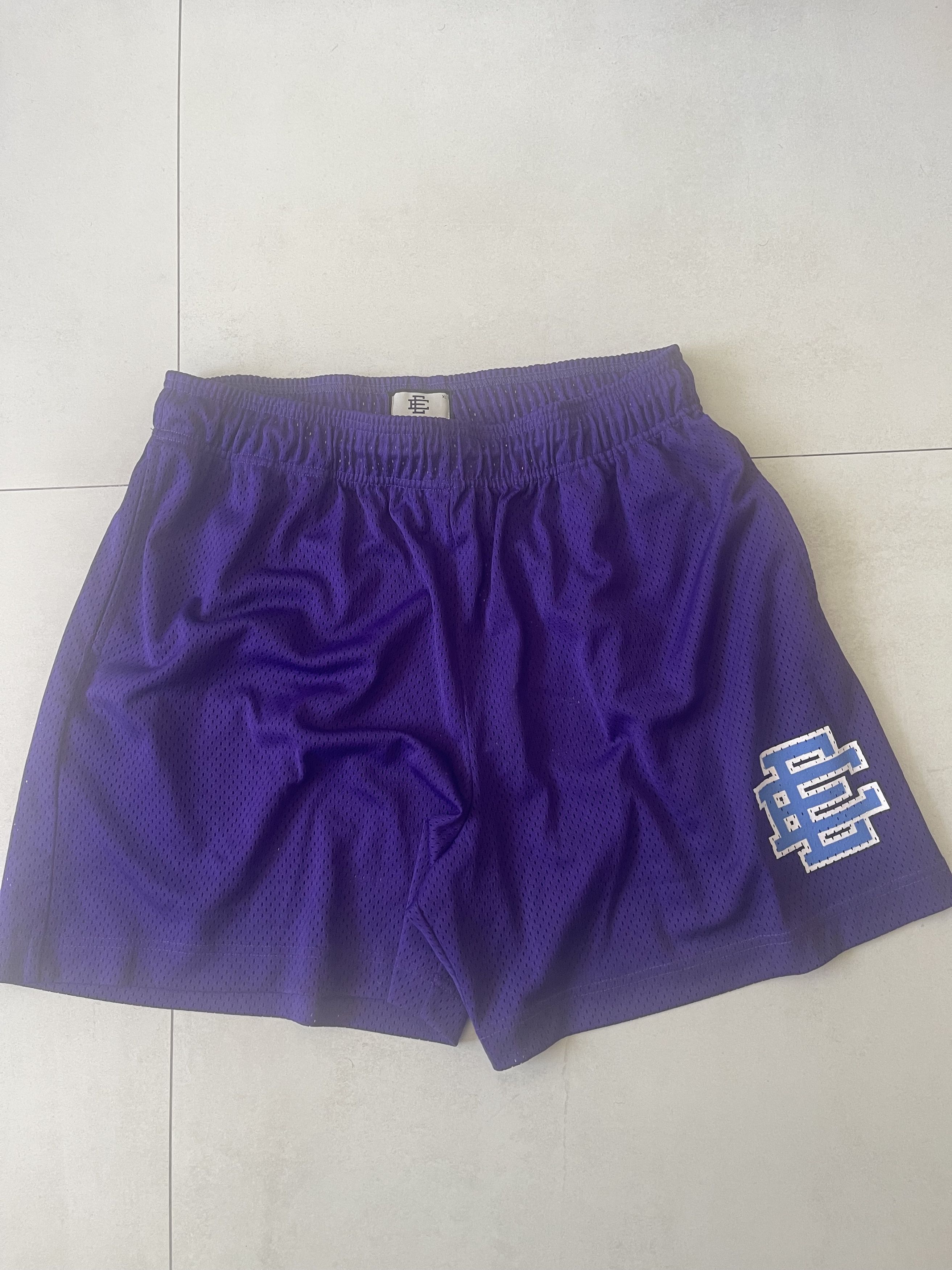 image of Eric Emanuel Shorts Purple Blue XL in Blue Purple, Men's (Size 35)