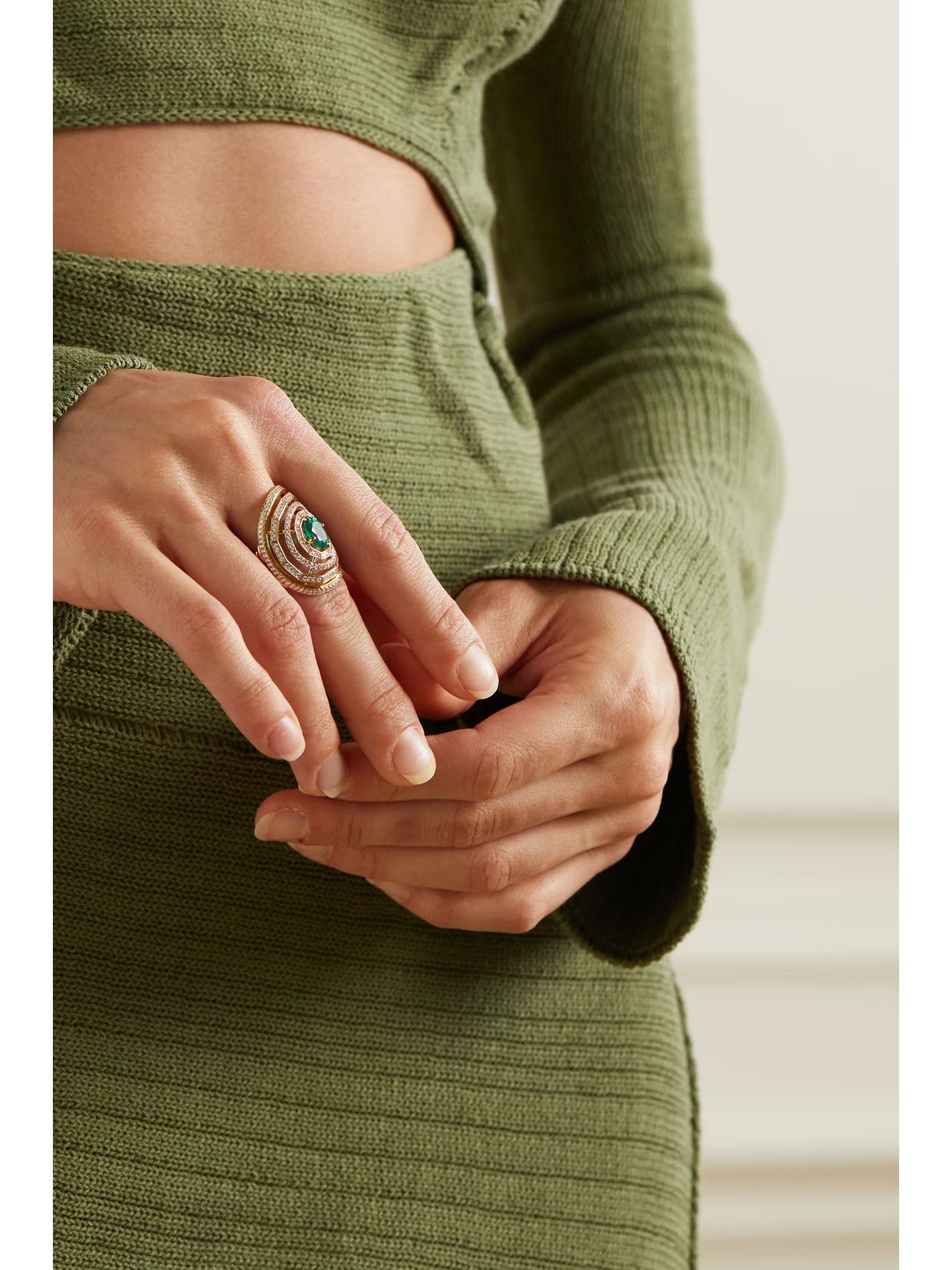 David Yurman oc11z0625 Size:11/ Ring 18k Yellow Gold Full Pave Diamonds Size ONE SIZE - 2 Thumbnail