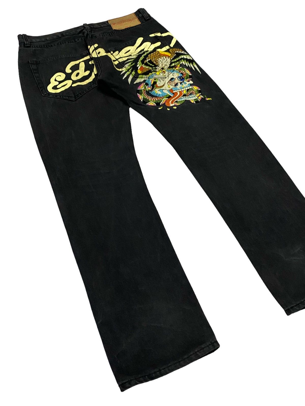 Christian Audigier × Ed Hardy Ed Hardy By Christian Audigier 2010 Embroidered Denim Pants Size US 32 / EU 48 - 25 Thumbnail