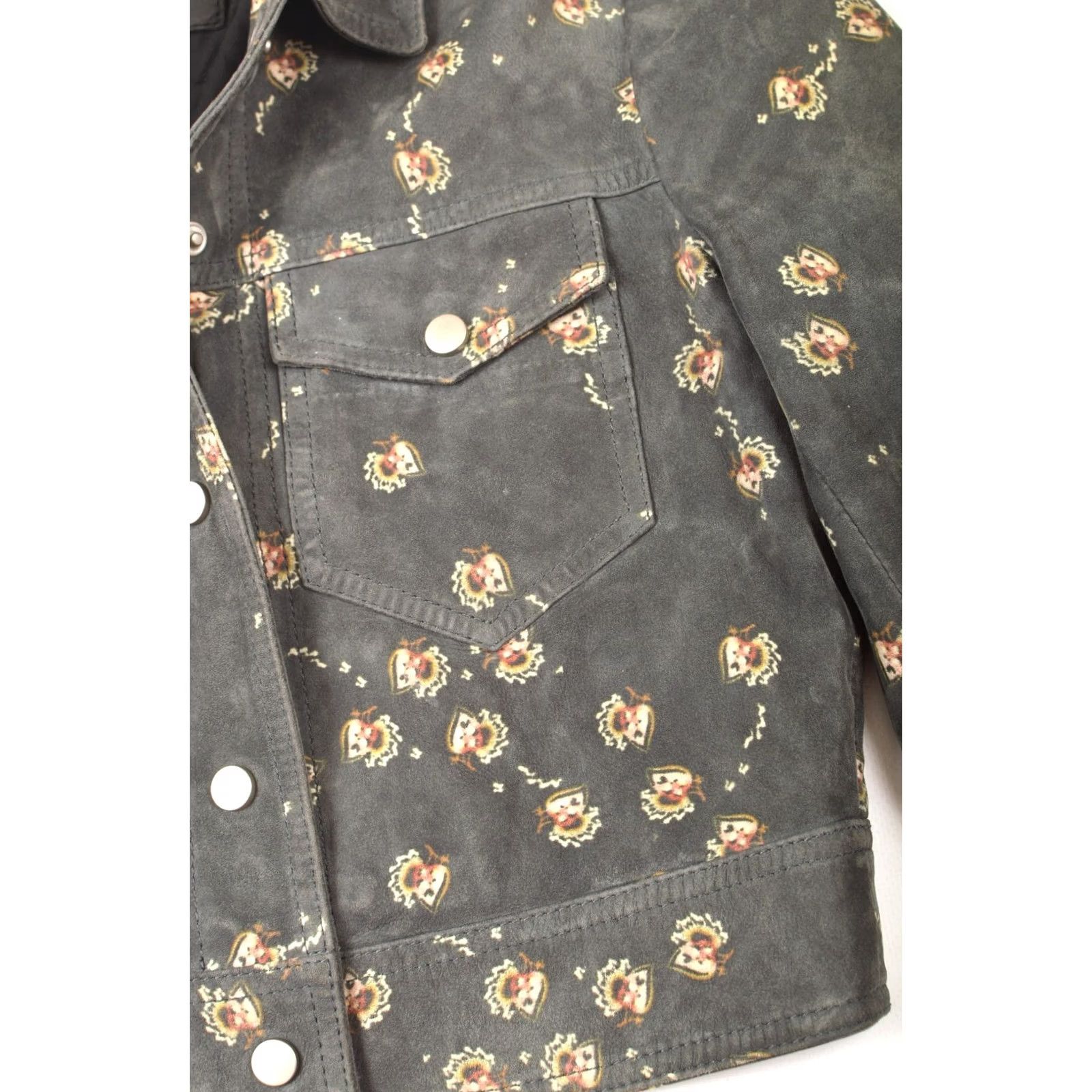 Allsaints VINTAGE AllSaints W's Fraise Lamb Leather Biker Jacket XS? 34 2 Gray Womens Size XS / US 0-2 / IT 36-38 - 3 Thumbnail