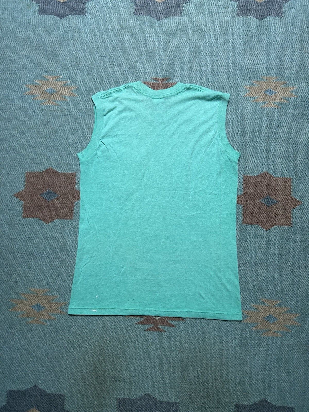 Vintage VTG 80s pocket t shirt blank mint green muscle paint soft M Size US M / EU 48-50 / 2 - 7 Thumbnail