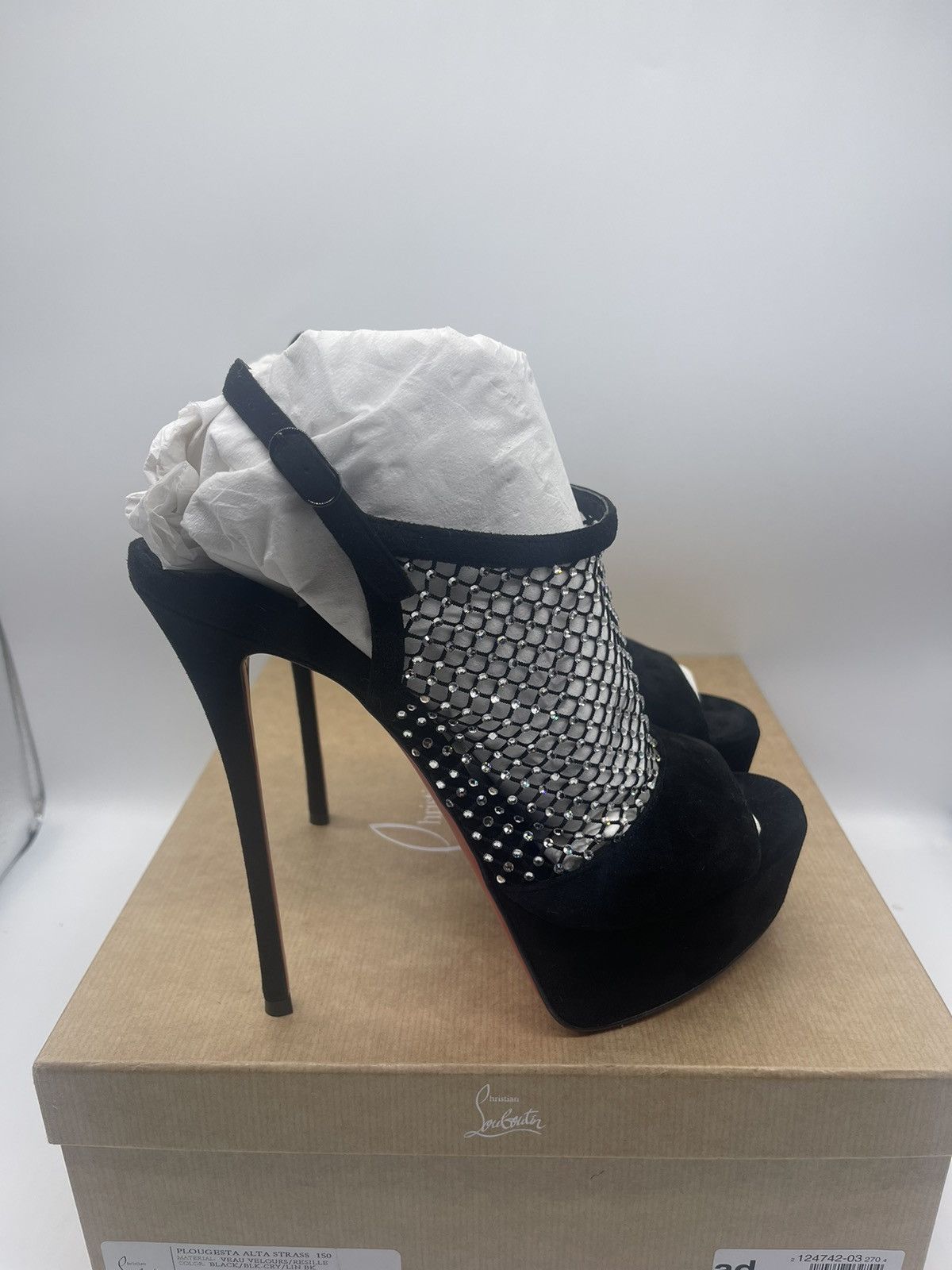 Christian Louboutin Christian Louboutin Plougesta alta Strass heels 150 Size US 10 / IT 40 - 4 Thumbnail