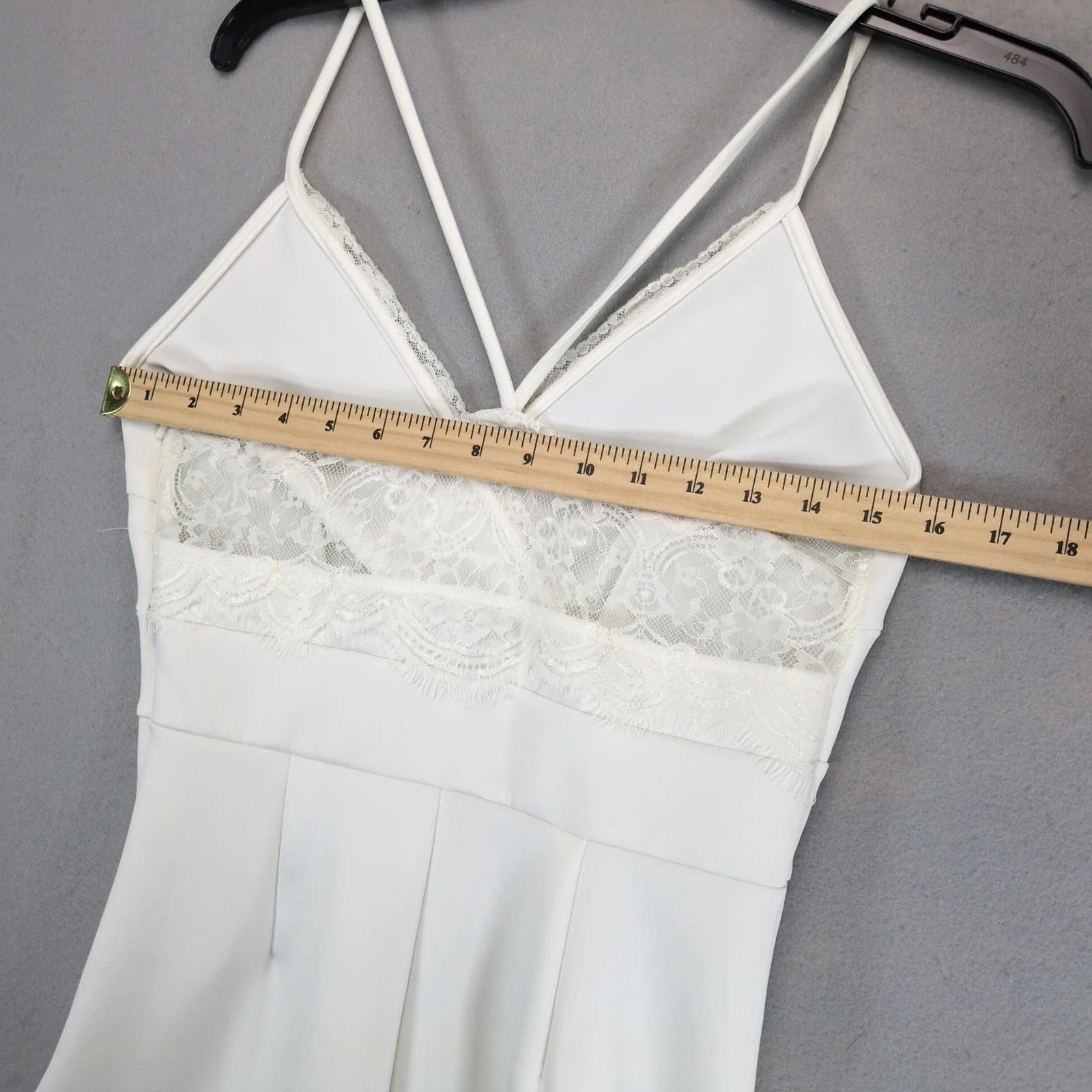 Venus Venus White Wrap V-Neck Bodycon Dress Sz 6 Lace Trim Scuba Size M / US 6-8 / IT 42-44 - 5 Thumbnail