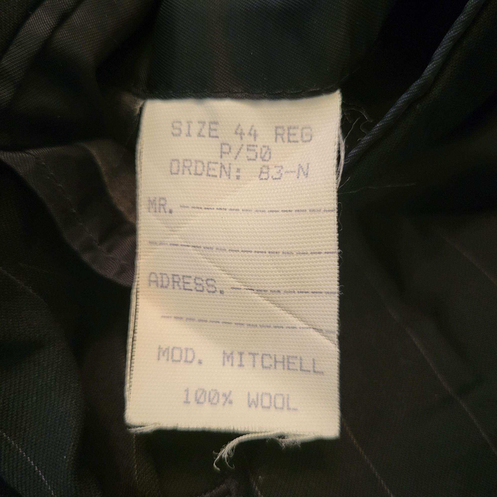 Jos. A. Bank Jos A Bank 2 Pc Black Pinstripe 3 Button Suit 44R Wool 39x30 Size 44R - 3 Thumbnail