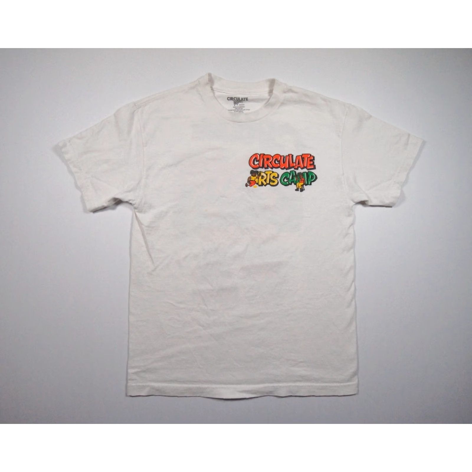 Vintage Circulate Shirt Mens Medium White Streetwear Tee All Seasons Carrots Art Camp Logo Vintage: No Size US M / EU 48-50 / 2 - 3 Thumbnail