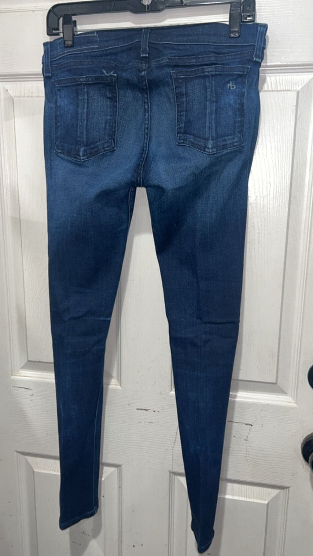 Rag & Bone Women's Rag & Bone Blue Skinny Jeans with Zippers Size 30 Size 30" / US 8 / IT 44 - 2 Thumbnail