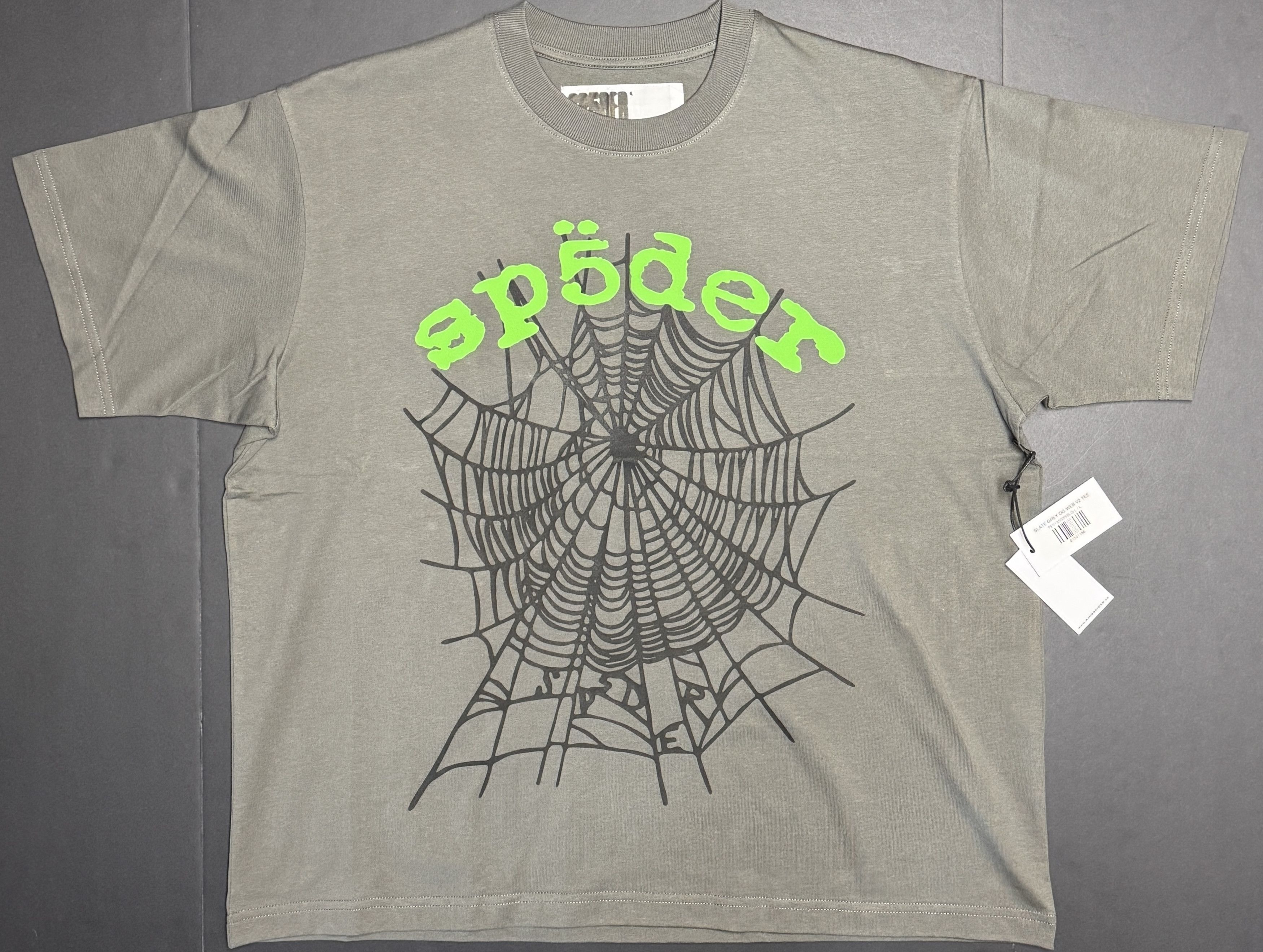 Sp5der Sp5der OG Web V2 Tee Slate Grey Size US XL / EU 56 / 4 - 1 Thumbnail
