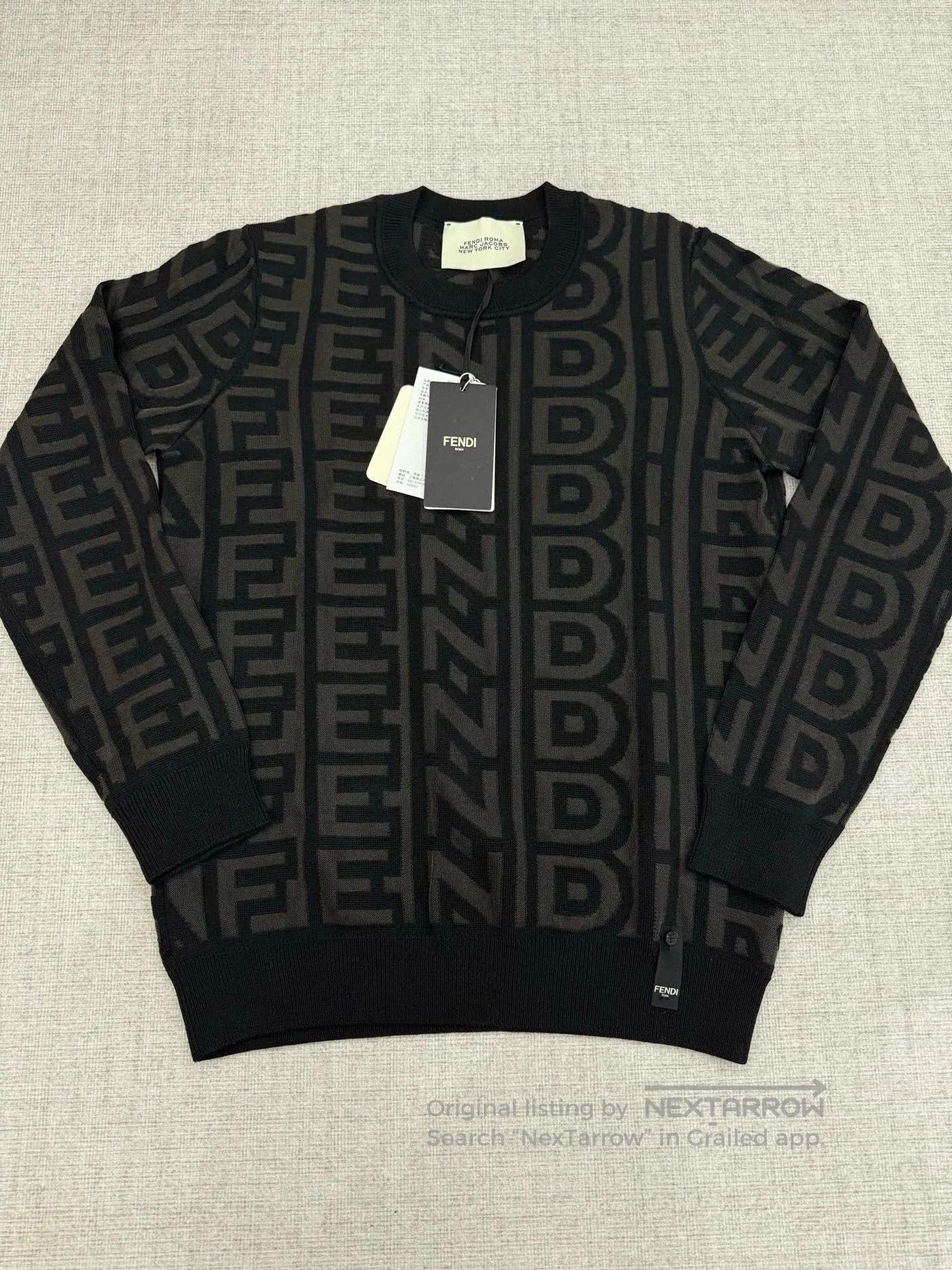 Fendi fendi logo knit pullover sweater. Size US M / EU 48-50 / 2 - 1 Thumbnail