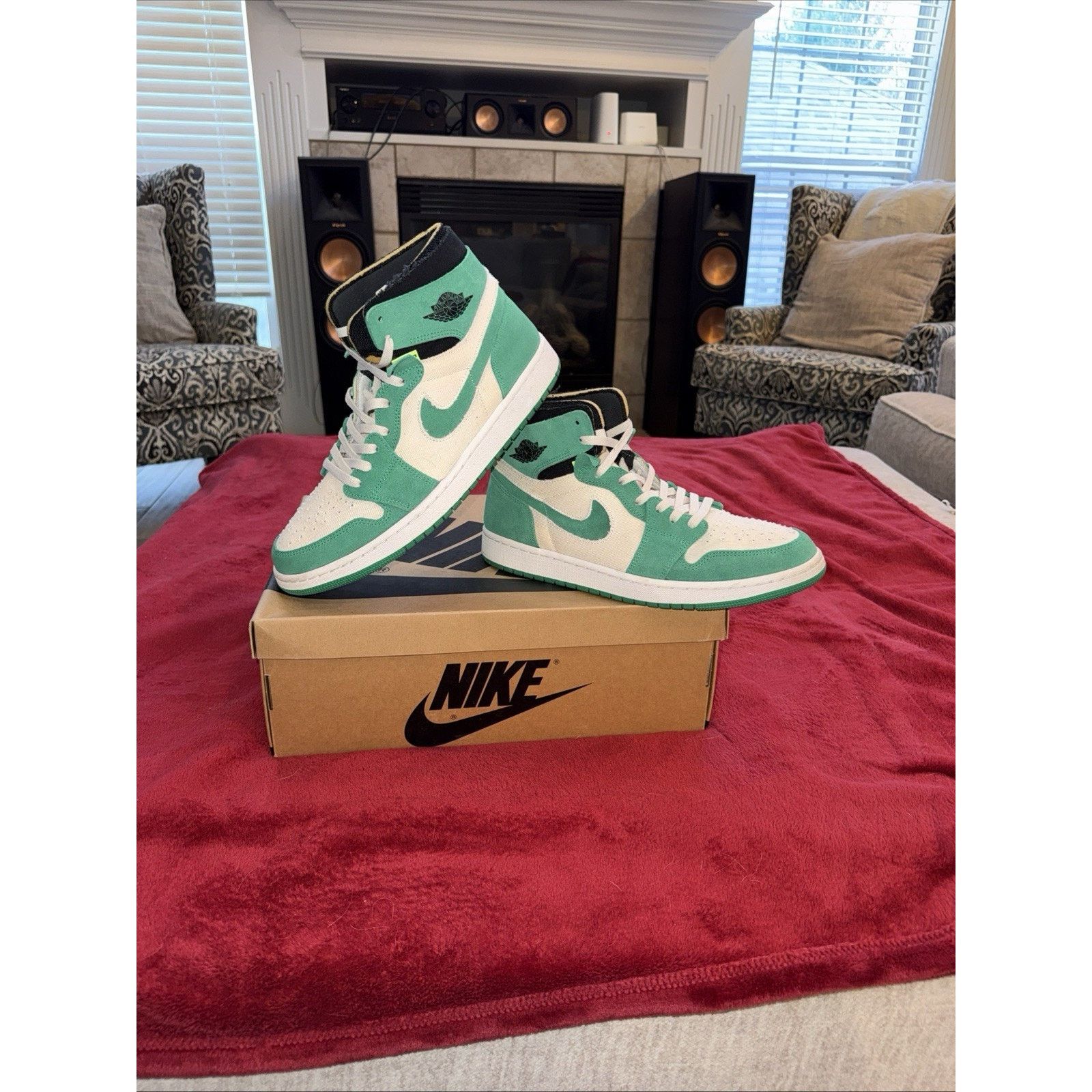 Jordan Brand Size 12 - Jordan 1 Zoom Comfort Stadium Green OG BOX Size US 12 / EU 45 - 2 Thumbnail