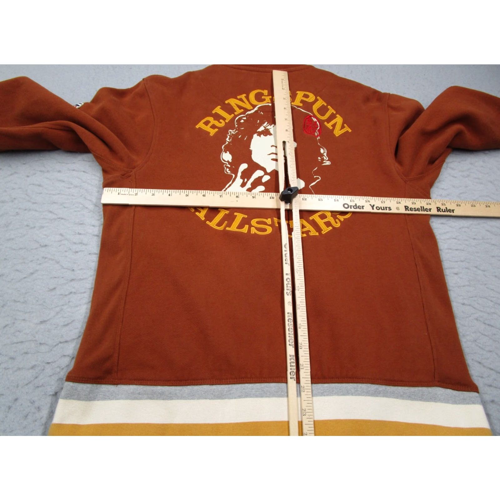 Vintage VINTAGE Ringspun All Stars Jacket Mens Medium Brown The Doors Jim Embroidered Bomber Jacket Music Rock Adult Regular Size M Brown Mens Size US M / EU 48-50 / 2 - 6 Thumbnail