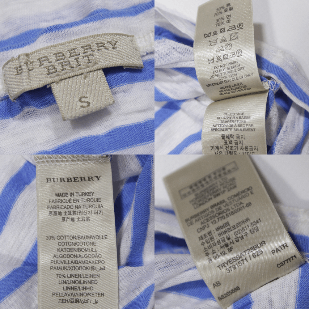 Burberry Brit Logo Striped T-Shirt Size S / US 4 / IT 40 - 10 Thumbnail
