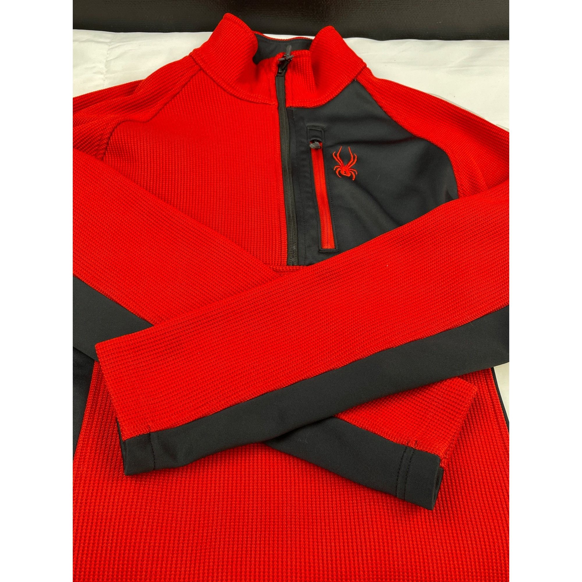 Spyder Spyder Men's Red/Black Half Zipper Pullover Sweater Stretch Size US M / EU 48-50 / 2 - 6 Thumbnail