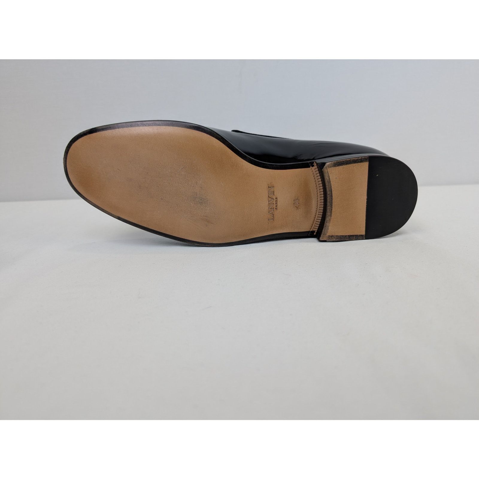 Lanvin o1rshd1 Patent Leather Loafer Shoe Boots in Black Size US 11 / EU 44 - 13 Thumbnail