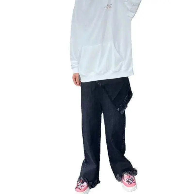 Japanese Brand Straight leg wide leg patchwork jeans Size US 32 / EU 48 - 4 Thumbnail