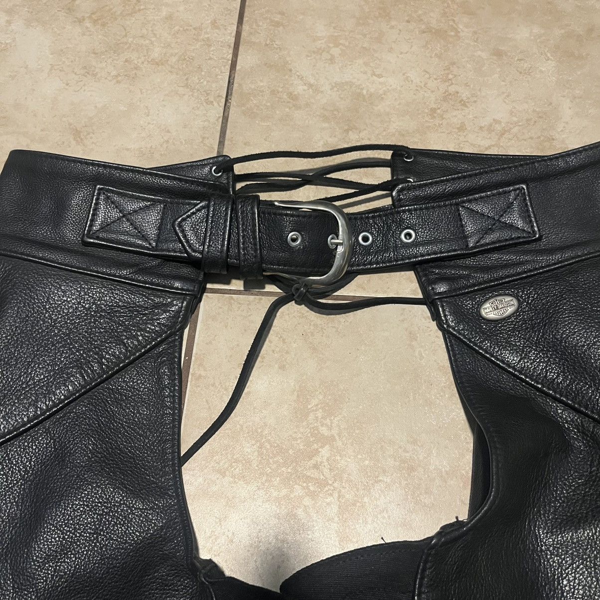Harley Davidson × Leather Harley Davidson Made in USA 🇺🇸 Leather Chaps Size US 32 / EU 48 - 6 Thumbnail