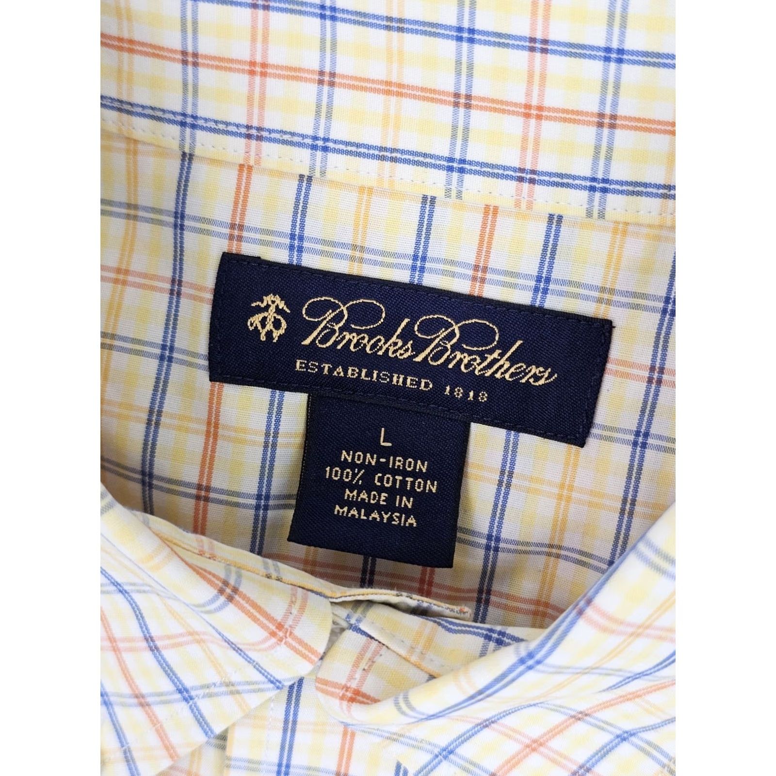 Brooks Brothers Brooks Brothers Multicolor Check Geometric Non-Iron Button-Down Shirt Men L Size US L / EU 52-54 / 3 - 3 Thumbnail