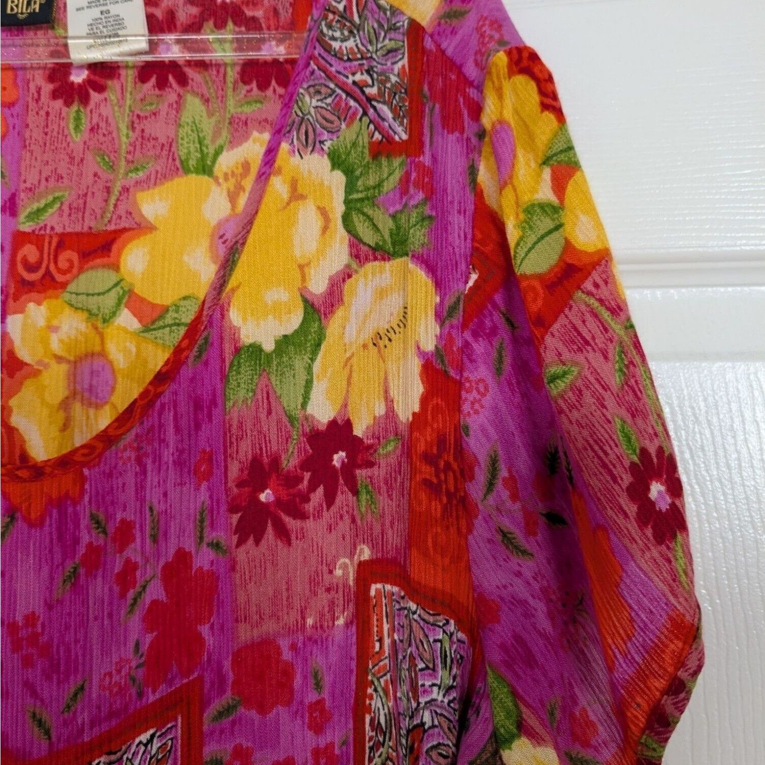 Other Bila Floral Midi Dress Womens Size XL Pink Short Sleeve Size XL / US 12-14 / IT 48-50 - 3 Thumbnail