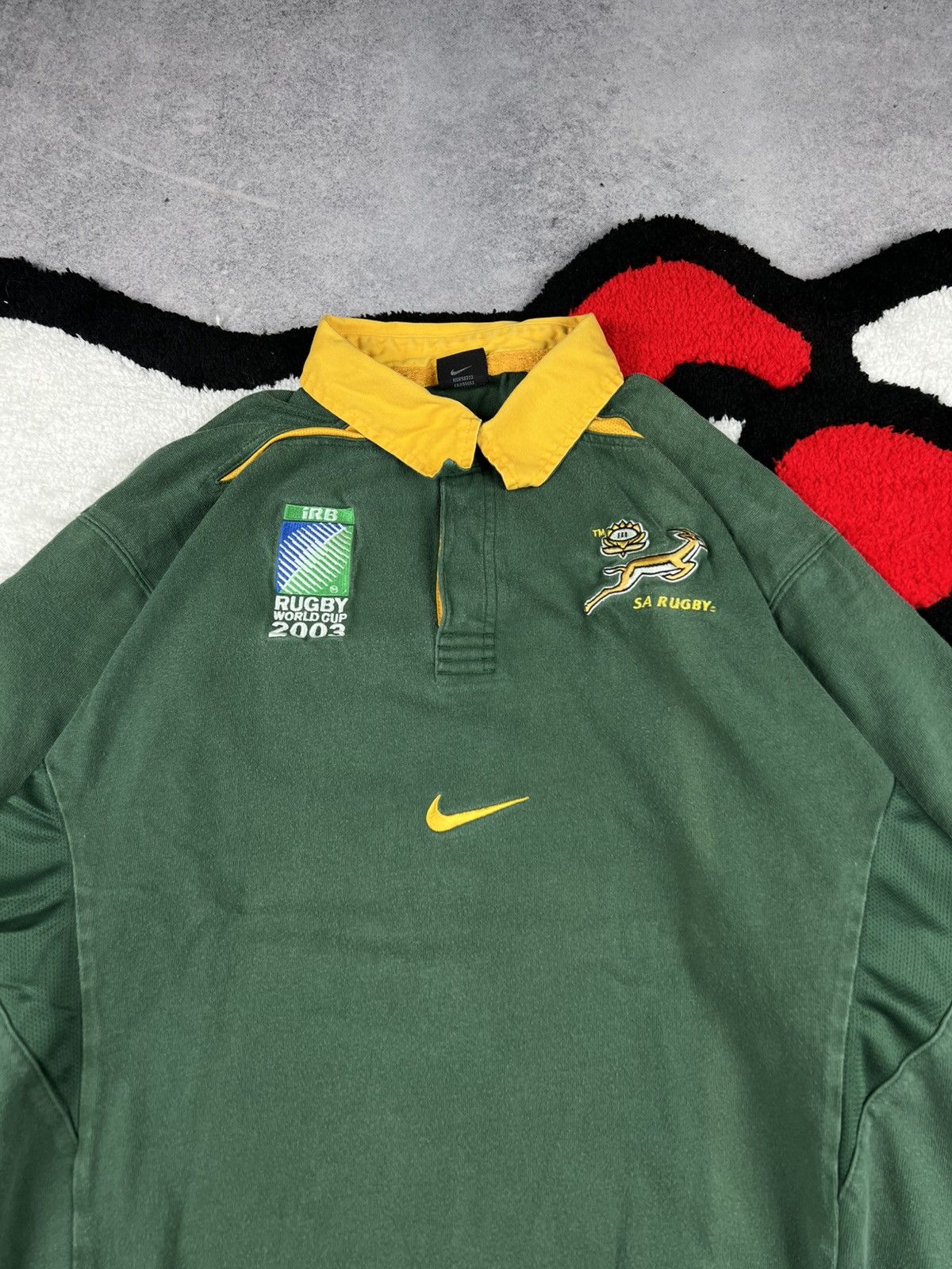 Nike Vintage Nike 2003 South Africa Rugby World Cup Long Sleeve Size US XXL / EU 58 / 5 - 4 Thumbnail