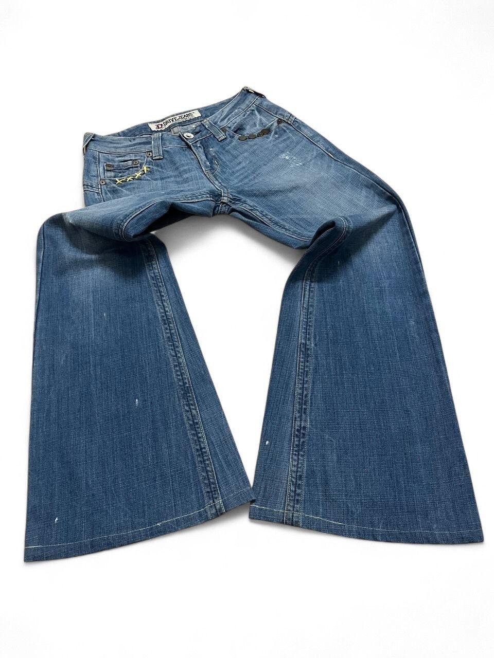 Hysteric Glamour Flared drive Jeans distressed low rise wideleg embroided Size US 29 - 9 Thumbnail