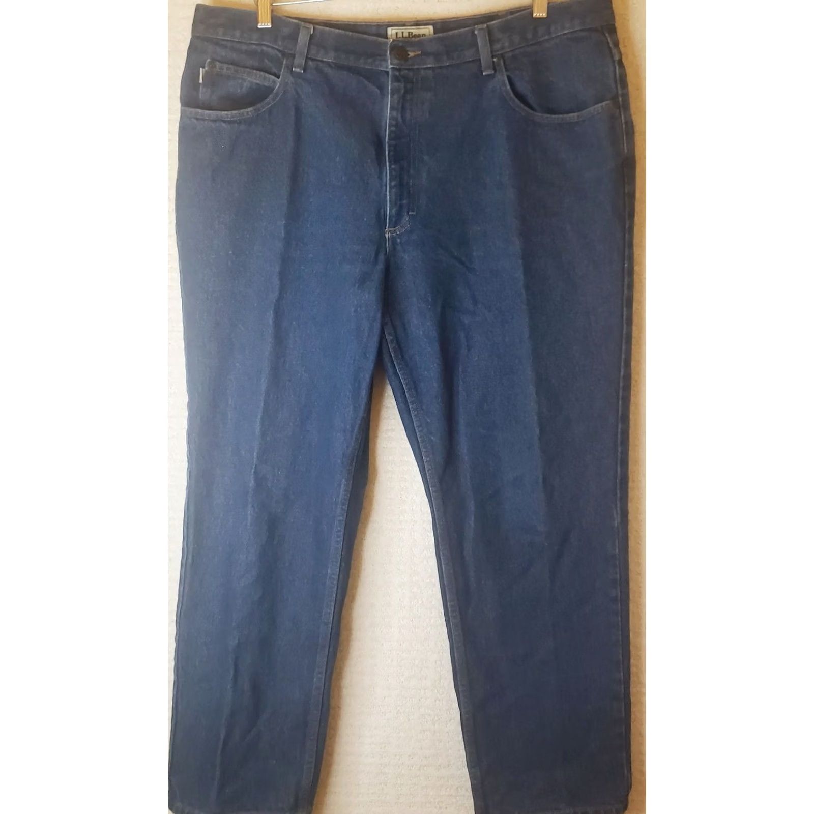 Vintage L.L. Bean Classic Fit Jeans Mens 40x29 Denim Blue 5-Pocket Zip Mid Rise 100% Cotton Jeans Size US 40 / EU 56 - 2 Thumbnail