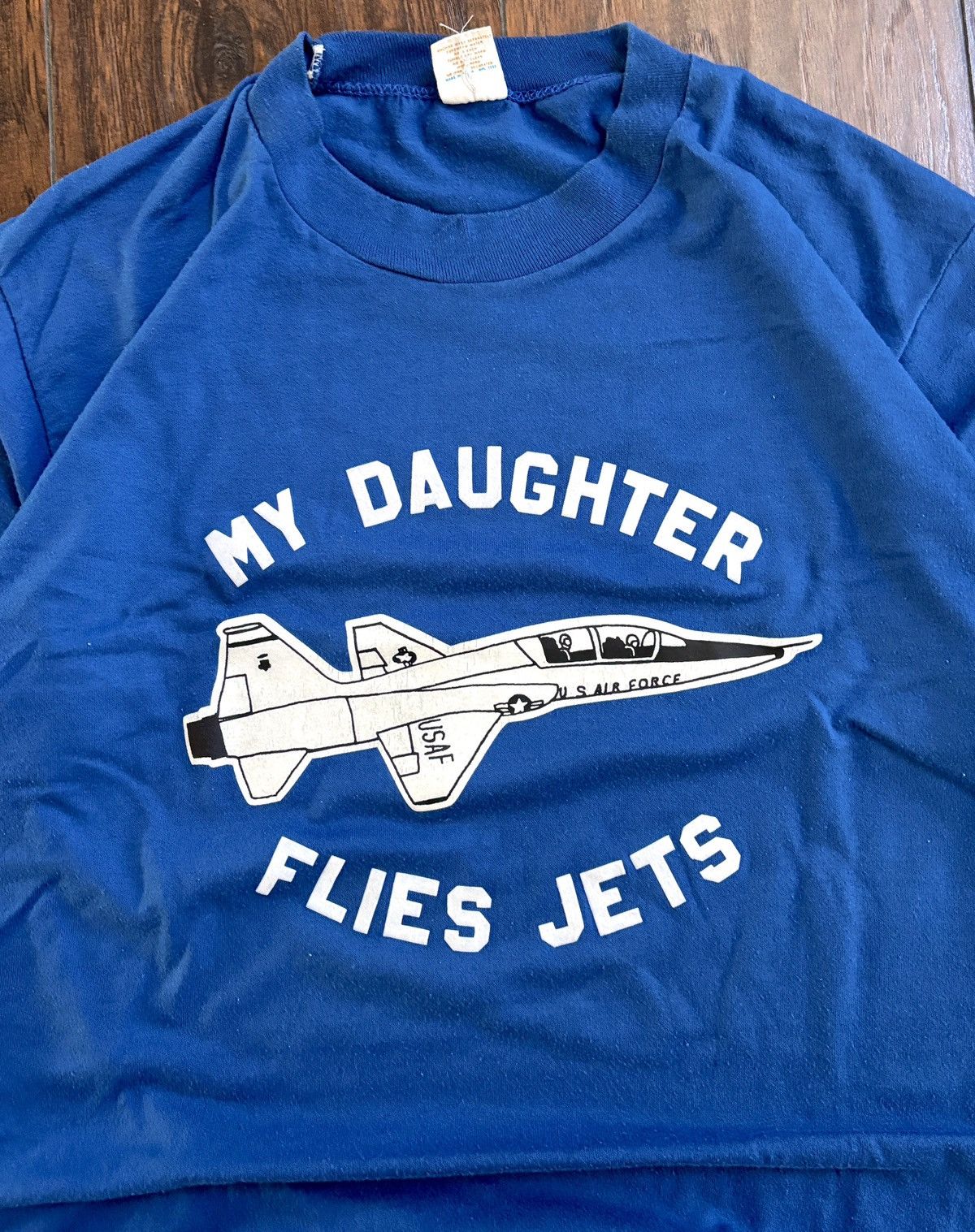 Vintage Vintage 70s USAF “My Daughter Flies Jets” T-shirt Size US L / EU 52-54 / 3 - 2 Thumbnail