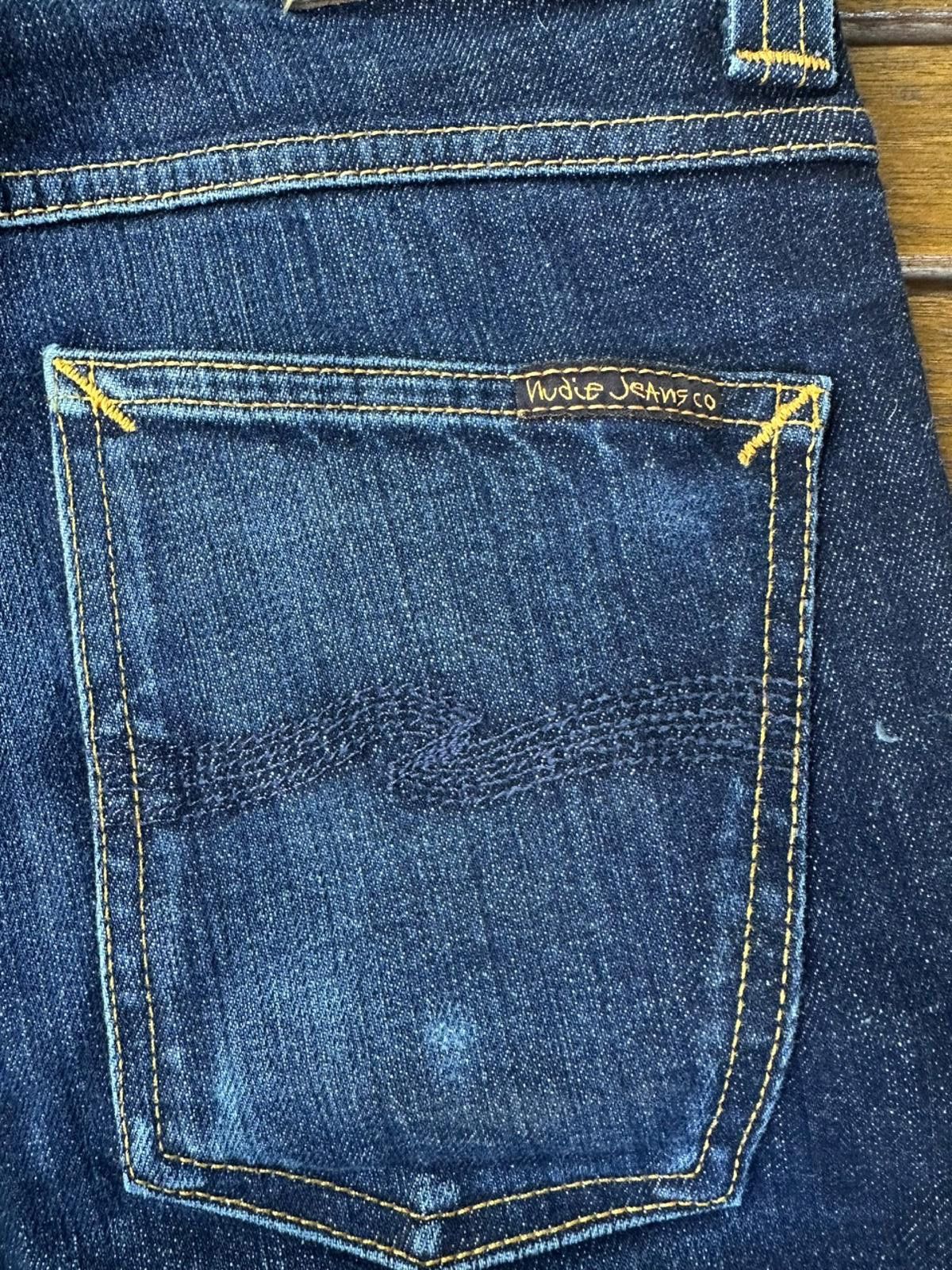 Nudie Jeans Nudie Jeans Co Raw Denim 29x32 – Dark Indigo – Made in Italy Size US 29 - 7 Thumbnail