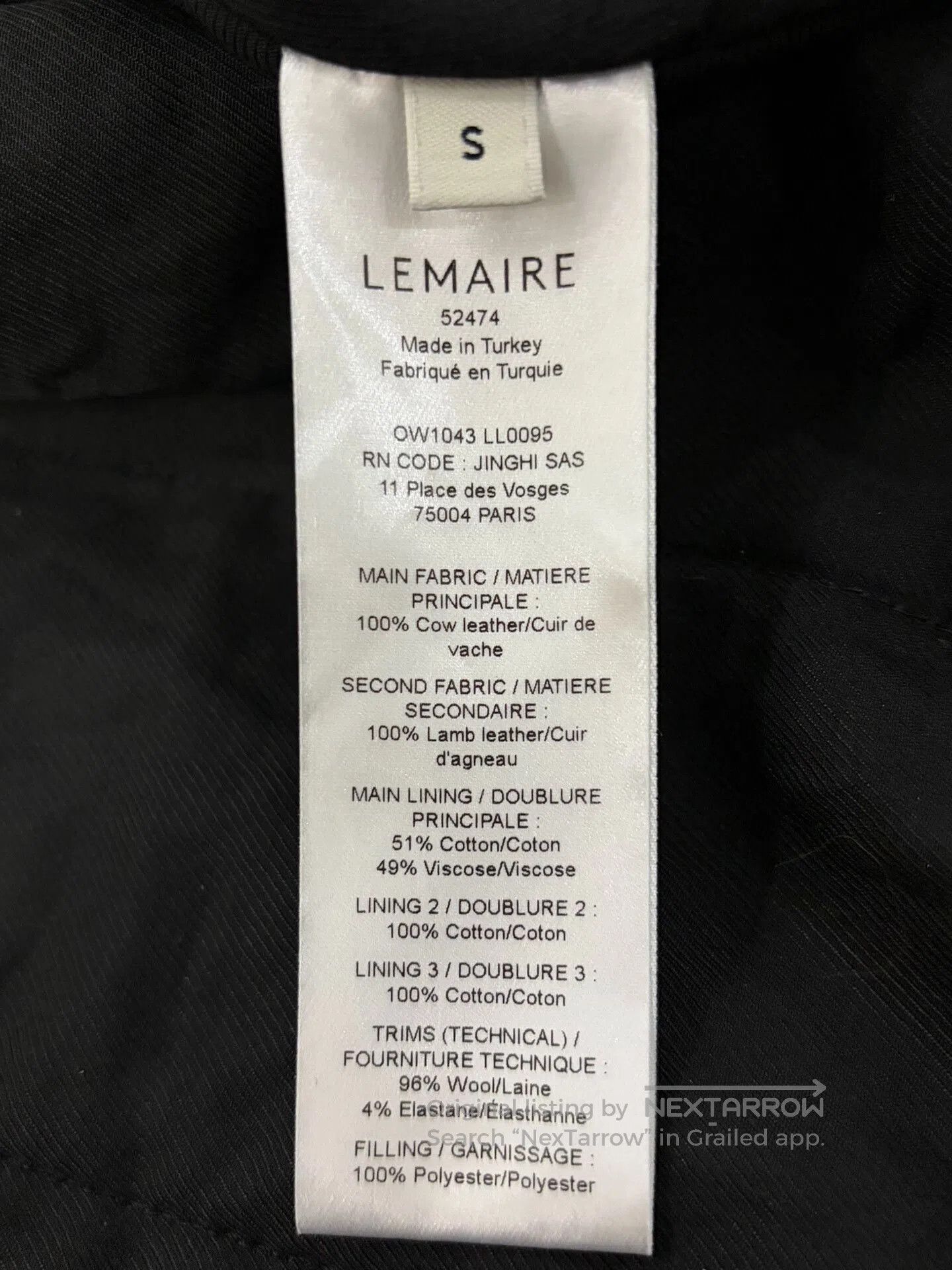 Lemaire Lemaire Brown Leather Jacket with Large Collar. Size US S / EU 44-46 / 1 - 8 Thumbnail