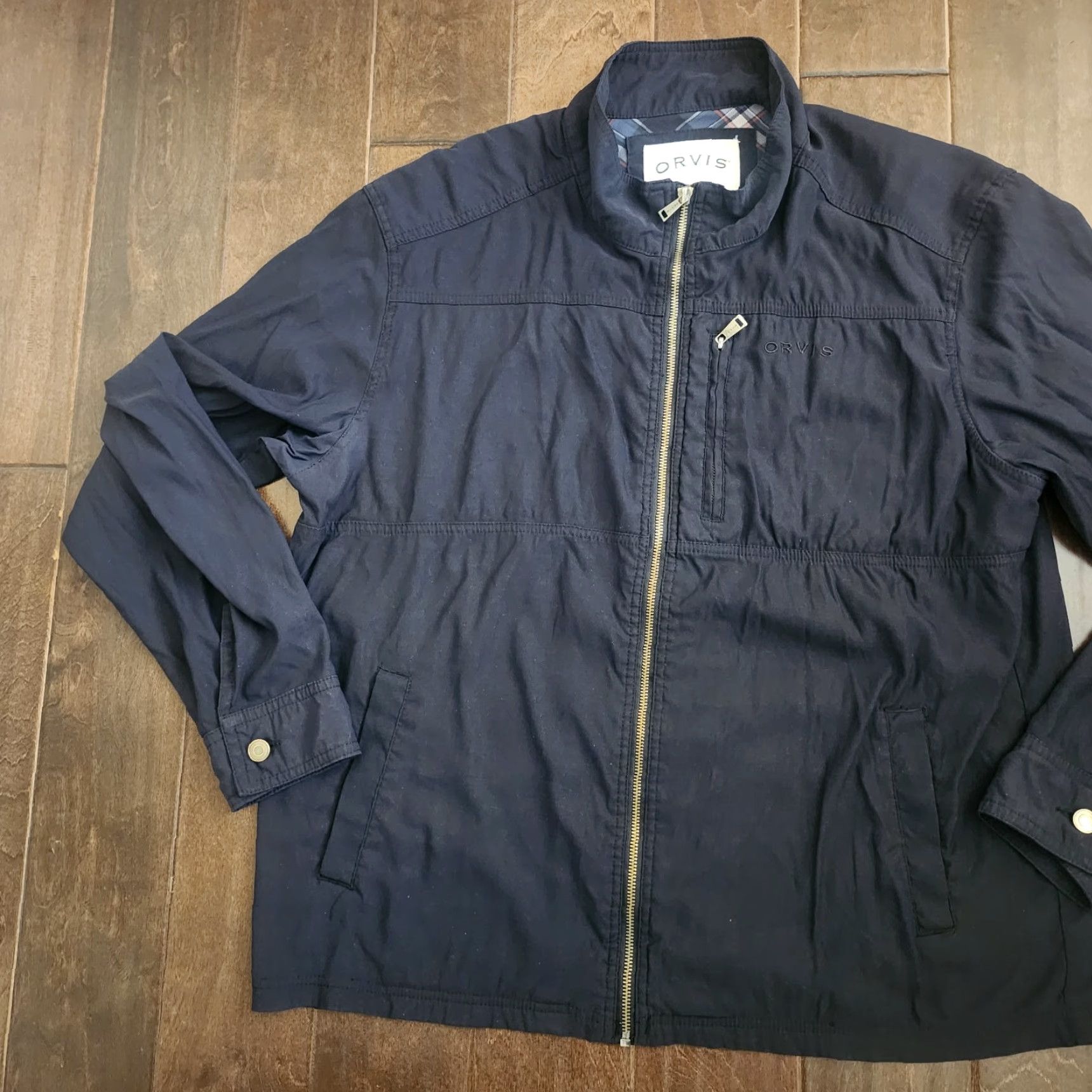 Orvis Orvis Mens Large Black Full Zip Lightweight Jacket Nylon Outdoor Casual Jacket Size US L / EU 52-54 / 3 - 3 Thumbnail
