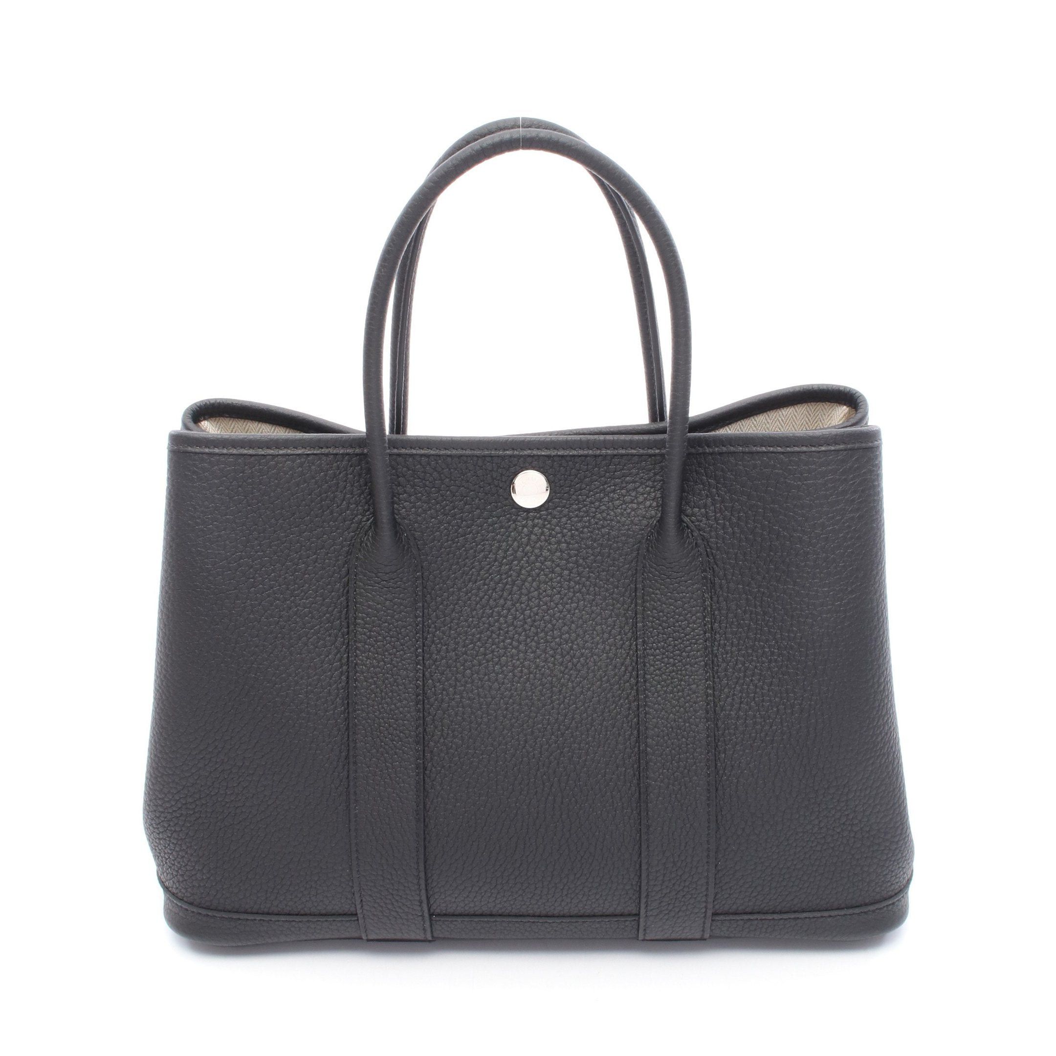 Hermes Hermes Garden Party Tpm Handbag Tote Bag Negonda Leather Black Silver Hardware Double Engraved Size ONE SIZE - 1 Thumbnail