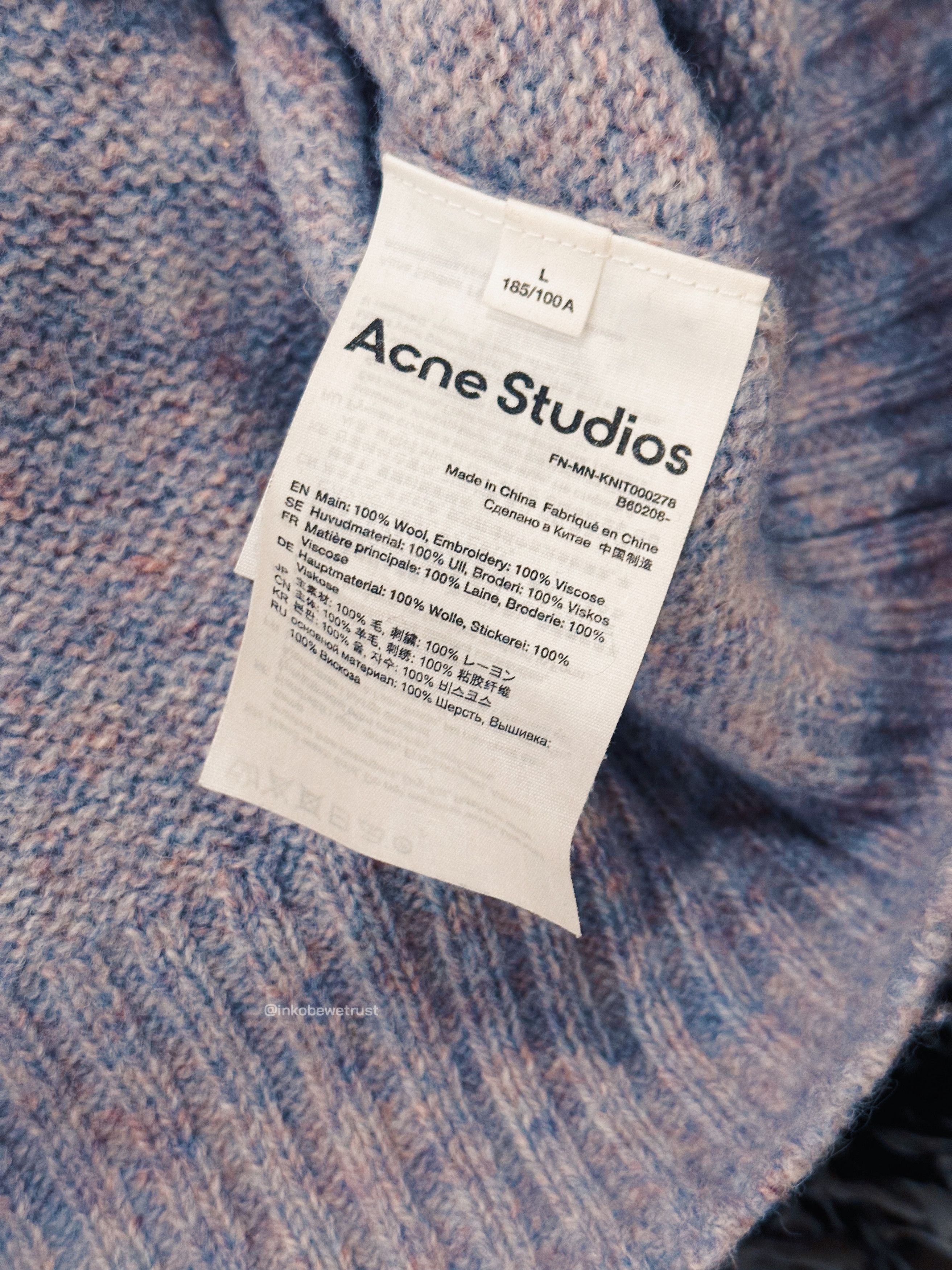 Acne Studios Brushed Shetland Wool Sweater -Thistle Purple Size US L / EU 52-54 / 3 - 7 Thumbnail