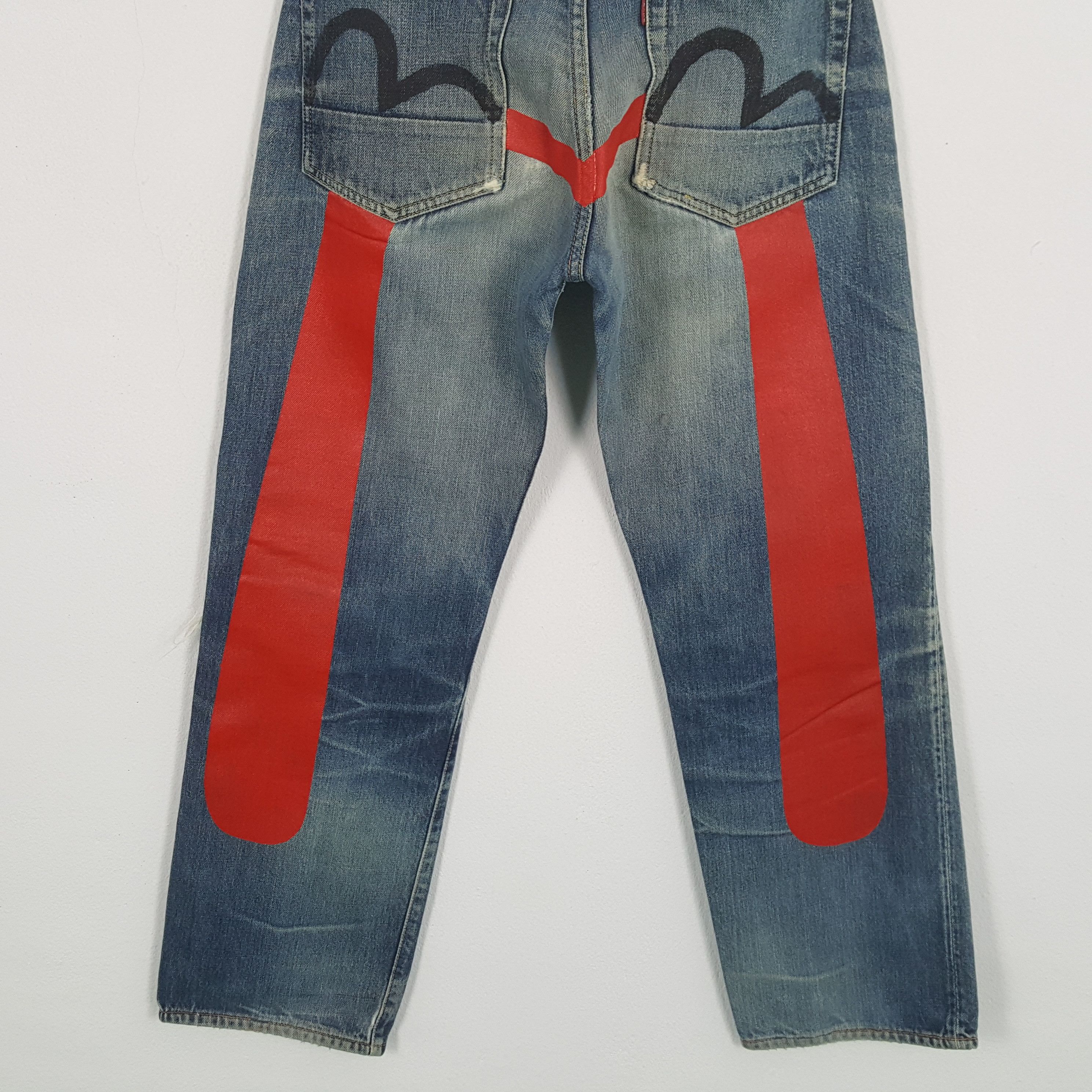 Evisu × Japanese Brand × Vintage Vintage EVISU Japanese Brand Daicock Custom Distressed Jeans Size US 27 - 3 Thumbnail
