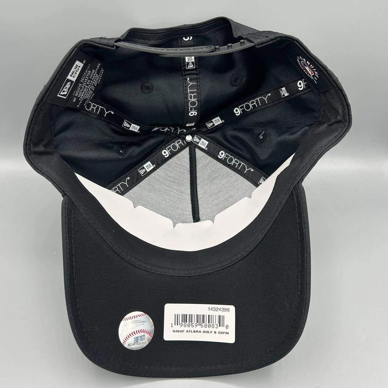 New Era Atlanta Braves MLB Hat Men Black Snap Back Cap A-Frame New Size ONE SIZE - 2 Thumbnail
