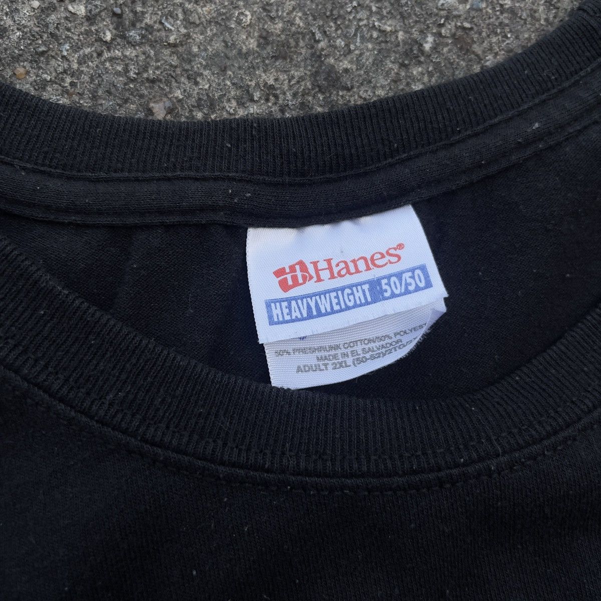 Hanes × Vintage Vintage Y2K Black Blank Hanes Heavyweight Shirt Size US XXL / EU 58 / 5 - 3 Thumbnail