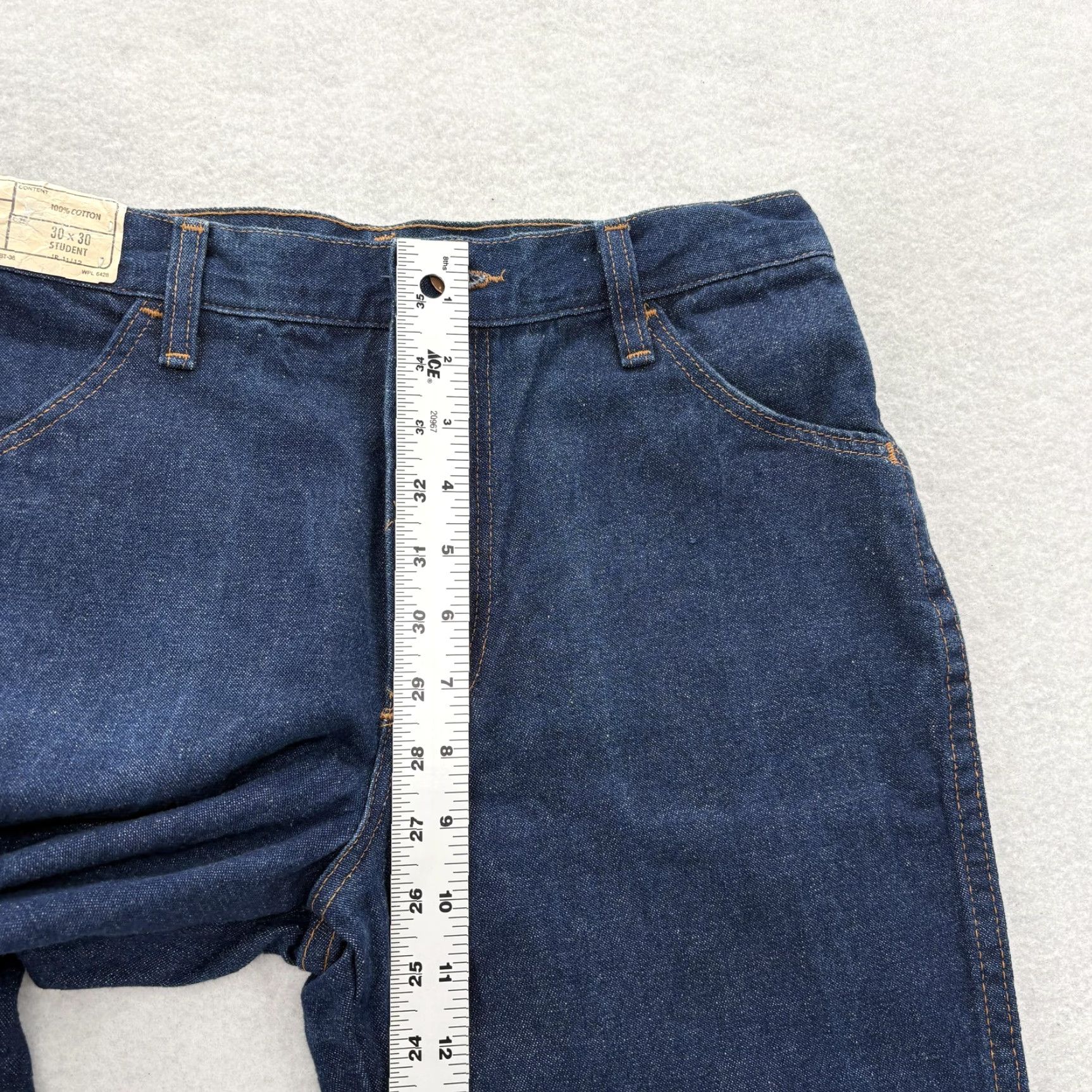 Wrangler VINTAGE Wrangler Jeans Mens 30x30 Blue Tripoli Straight Leg USA 80s NWT Size US 30 / EU 46 - 7 Thumbnail