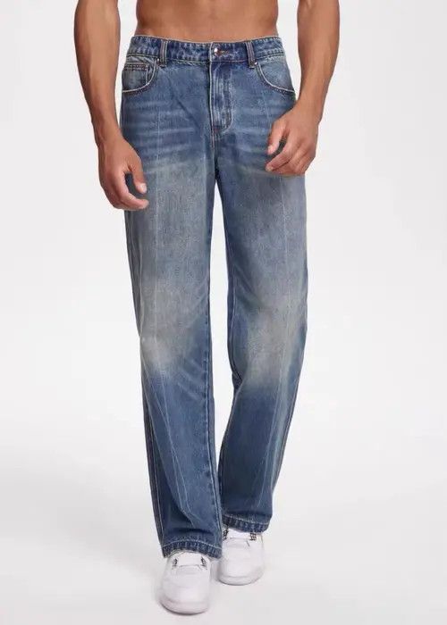 Japanese Brand Vintage washed straight leg heavyweight rare jeans Size US 30 / EU 46 - 4 Thumbnail